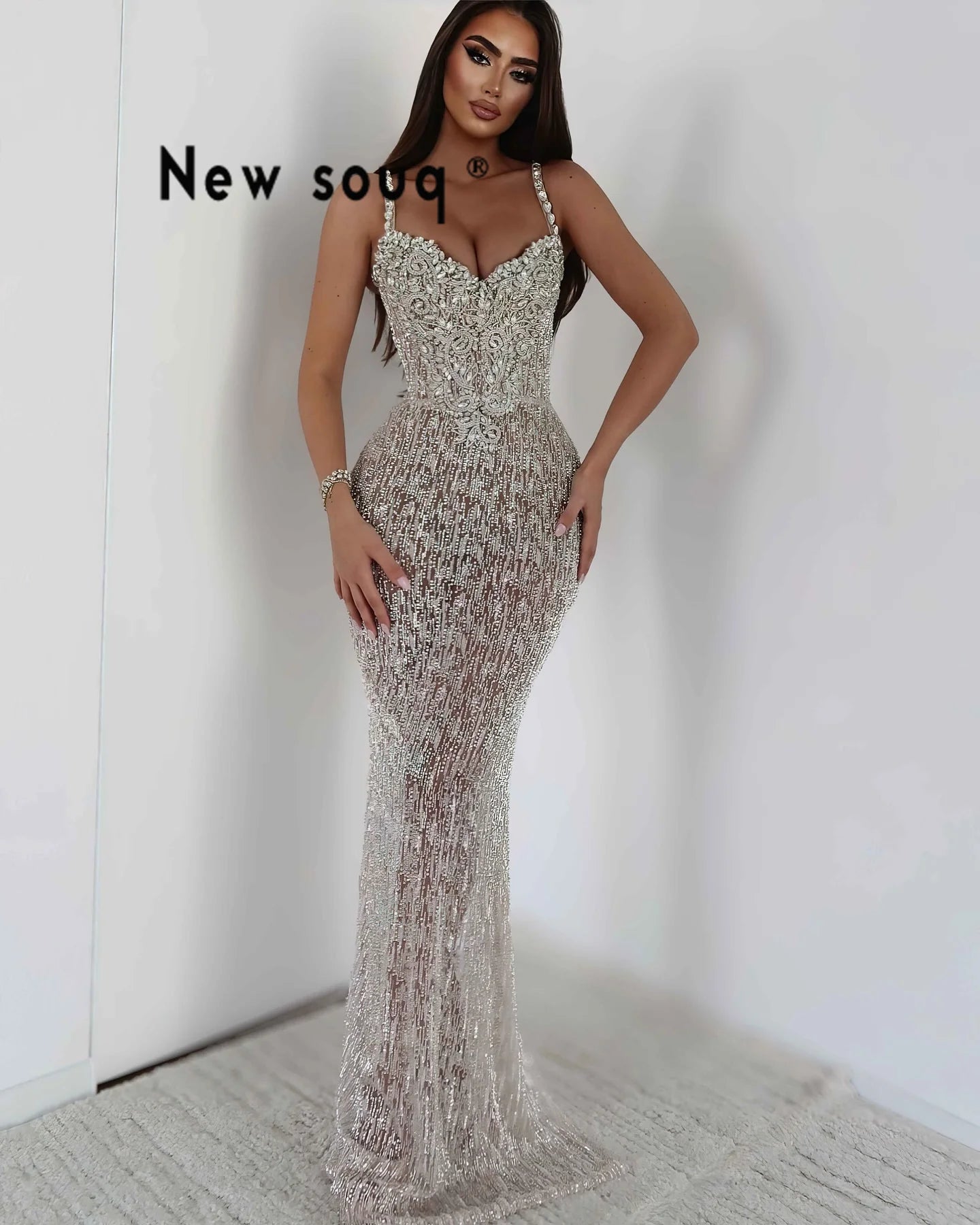 Sweetheart Beaded Evening Dress – Floor-Length Tulle Gow