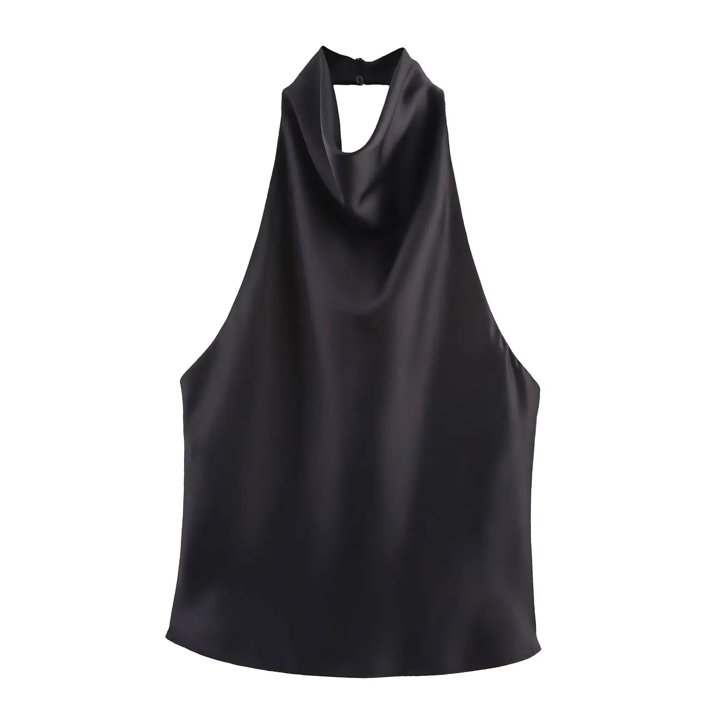 Women’s Backless Tank Top – Casual Summer Broadcloth Top
