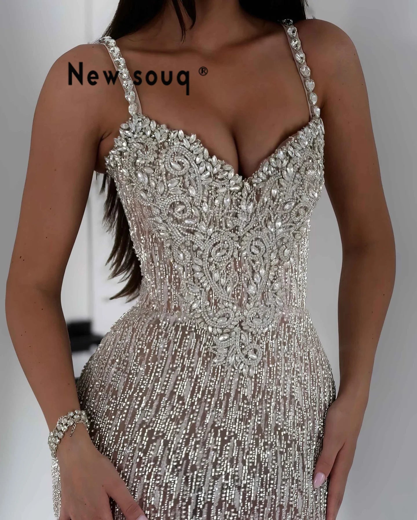 Sweetheart Beaded Evening Dress – Floor-Length Tulle Gow