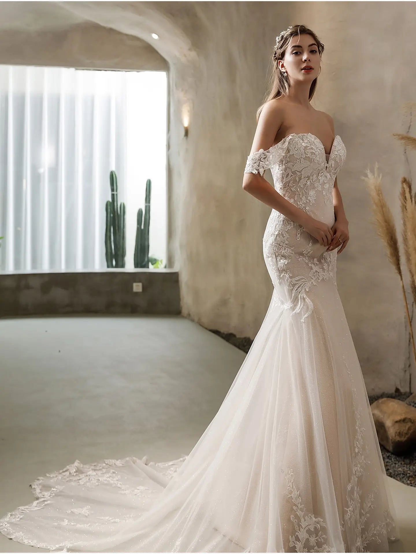 Mermaid lace wedding dress