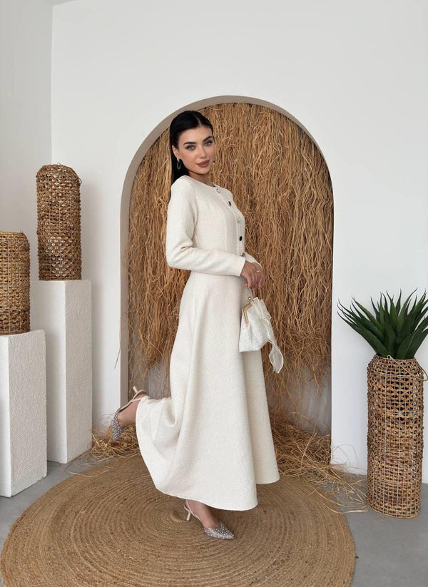 Cast Button Detailed Dress