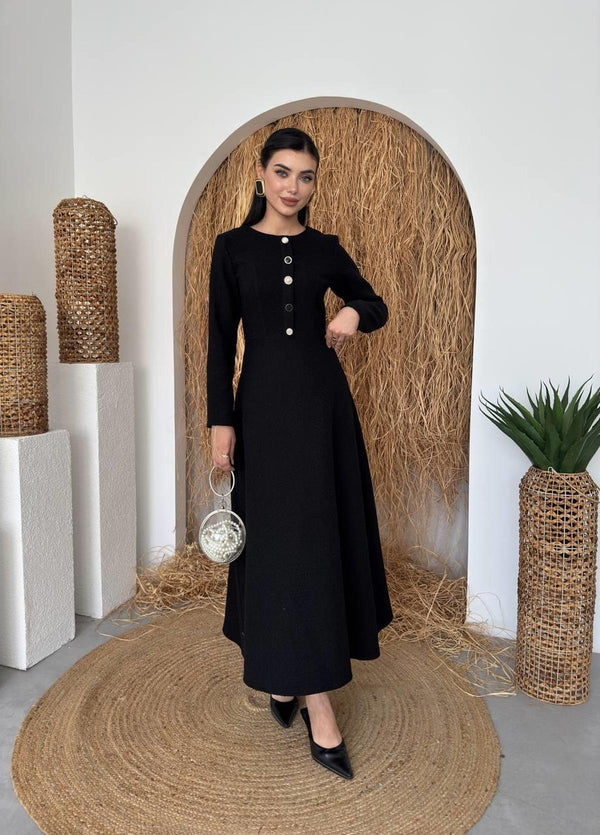 Cast Button Detailed Dress