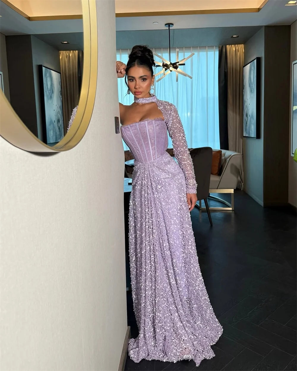 Sansa One Shoulder Floor-length A-line Prom Dresses Elegant Purple Simple