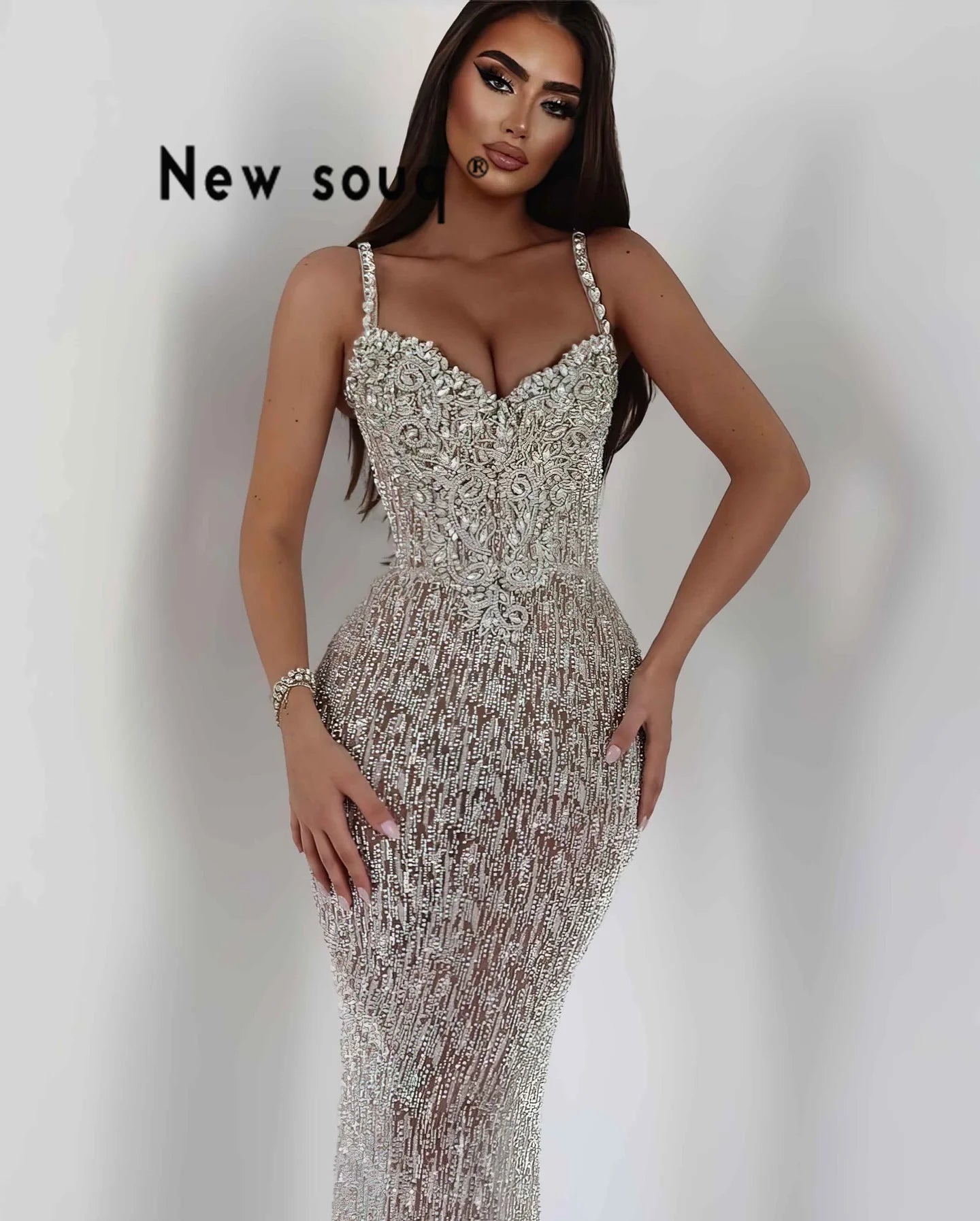 Sweetheart Beaded Evening Dress – Floor-Length Tulle Gow