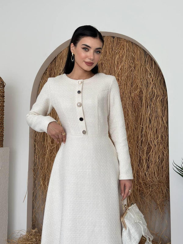 Cast Button Detailed Dress