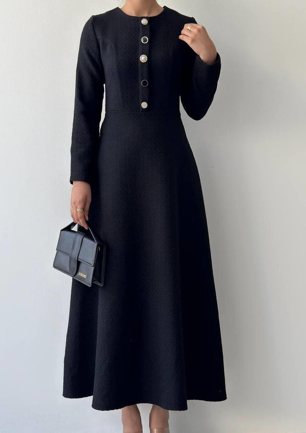 Cast Button Detailed Dress